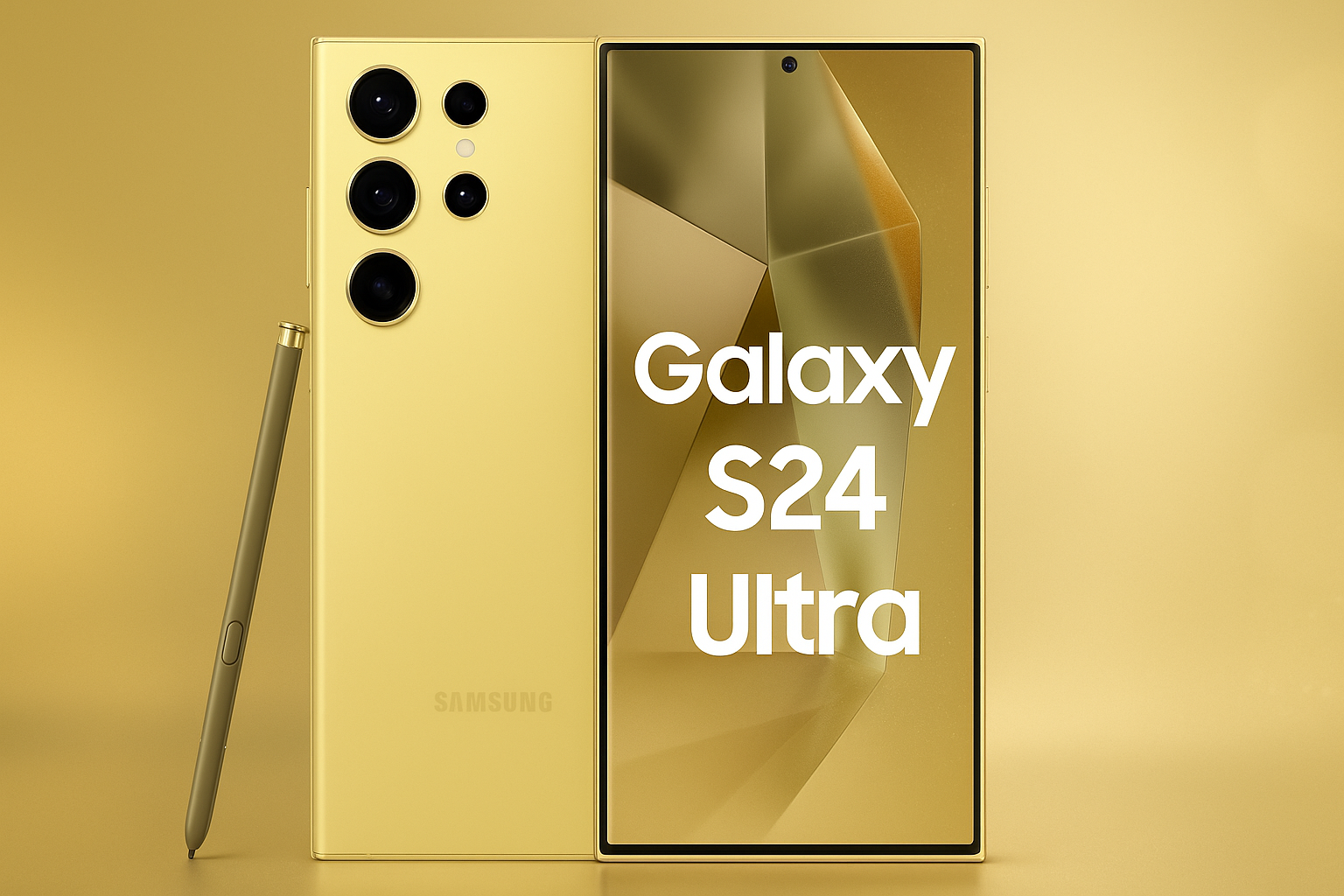 Samsung Galaxy S24 Ultra Smartphone With 6.8-Inch quad HD+ Amoled 120Hz Display, Snapdrogon 8 Generation 3 Processor, S Pen Support, and 200Mp Quad- Camera System.