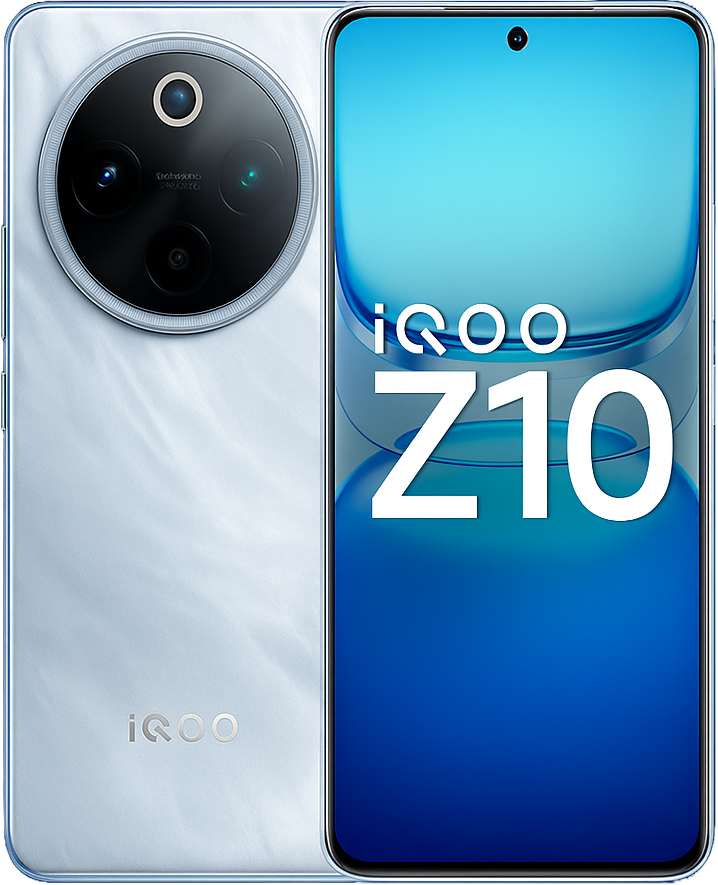 Vivo iQOO Z10 Turbo with 6.7-inch Amoled Display, snapdragon 8 Gene Processor, android 14, 50MP Ois triple Camera, 8GB RAM, 5000mAh Battery, and 120W Fast Charging with 5G Support.