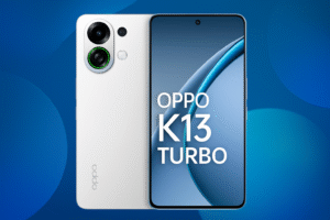 Oppo K13 Turbo with 6.7-inch Amoled Display, snapdragon 7 Gene Processor, Android 14, 64MP Ois Triple Camera, 8GB RAM, 5000mAh battery, 80W fast Carging and 5GB Connectivity.