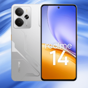 Realme 14 smartphone with 6.6-inch amoled display, snapdragon 7S Gene 2 Processor android 14 50MP Dual rear Camera, 16MP front Camera, 5000mAh battery, 67W fast charging and smooth 5G Connectivity.