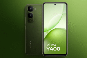 vivo Y400 4G Smartphone with 6.6-inch Amoled display, Octa-core processor, android 14, 50MP dual camera system, and sleek lightweight design.