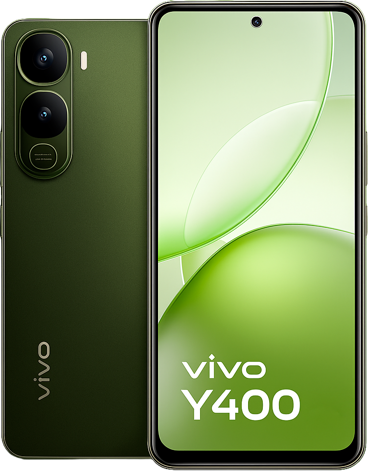 vivo Y400 4G Smartphone with 6.6-inch Amoled display, Octa-core processor, android 14, 50MP dual camera system, and sleek lightweight design.