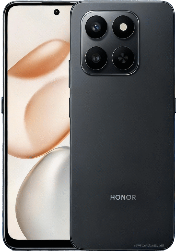 Honor 400 Smart 4G smartphone with 6.5-inch HD+ display, MediaTek processor, Android 12, 13MP dual rear cameras, 4200mAh battery, fast charging, and 4G connectivity.