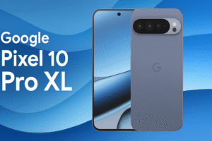 Google Pixel 10 Pro XL smartphone with 6.9-inch LTPO AMOLED 120Hz display, Google Tensor G4 processor, Android 15, triple 50MP AI-powered cameras, 5100mAh battery, fast charging, and 5G connectivity.