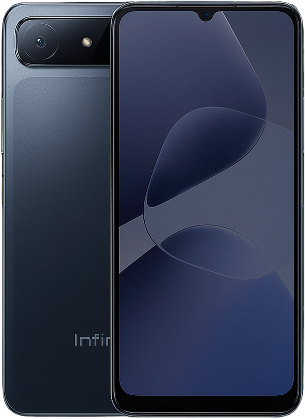 The Infinix Hot 60i smartphone features a 6.6-inch HD+ display, Unisoc engine, Android 13, 50MP dual back cameras, 5000mAh battery, and 4G connectivity.