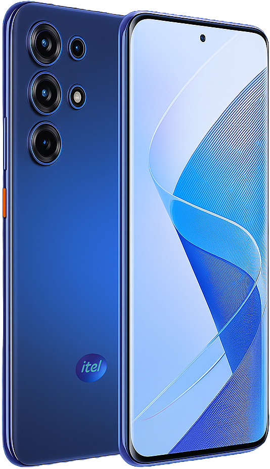 Itel Super 26 Ultra smartphone with 6.8-inch HD+ display, Unisoc processor, Android 14, dual 50MP rear cameras, 6000mAh battery, fast charging, and 4G connectivity.