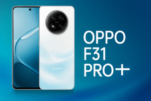 Oppo F31 Pro+ 5G smartphone with 6.8-inch AMOLED 120Hz display, Snapdragon processor, Android 15, 12GB RAM, 512GB storage, 50MP OIS triple rear camera, 32MP selfie camera, 7000mAh battery with 80W fast charging, in-display fingerprint sensor, and sleek premium design.