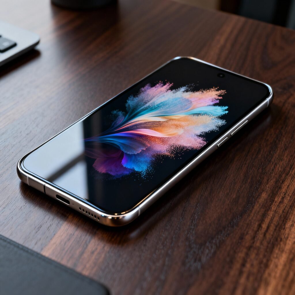 Samsung Galaxy S24 Ultra 5G with slim metal frame and bright AMOLED 6.8-inch display.