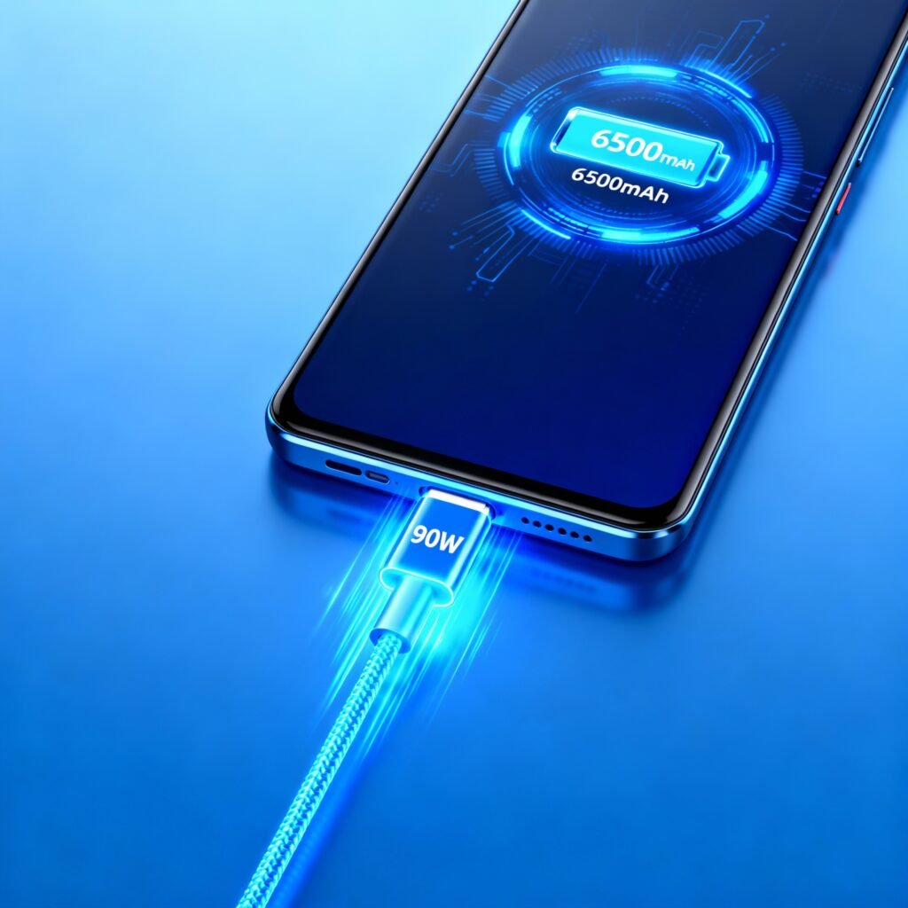 Vivo V60e 6500mAh battery with 90W fast charging