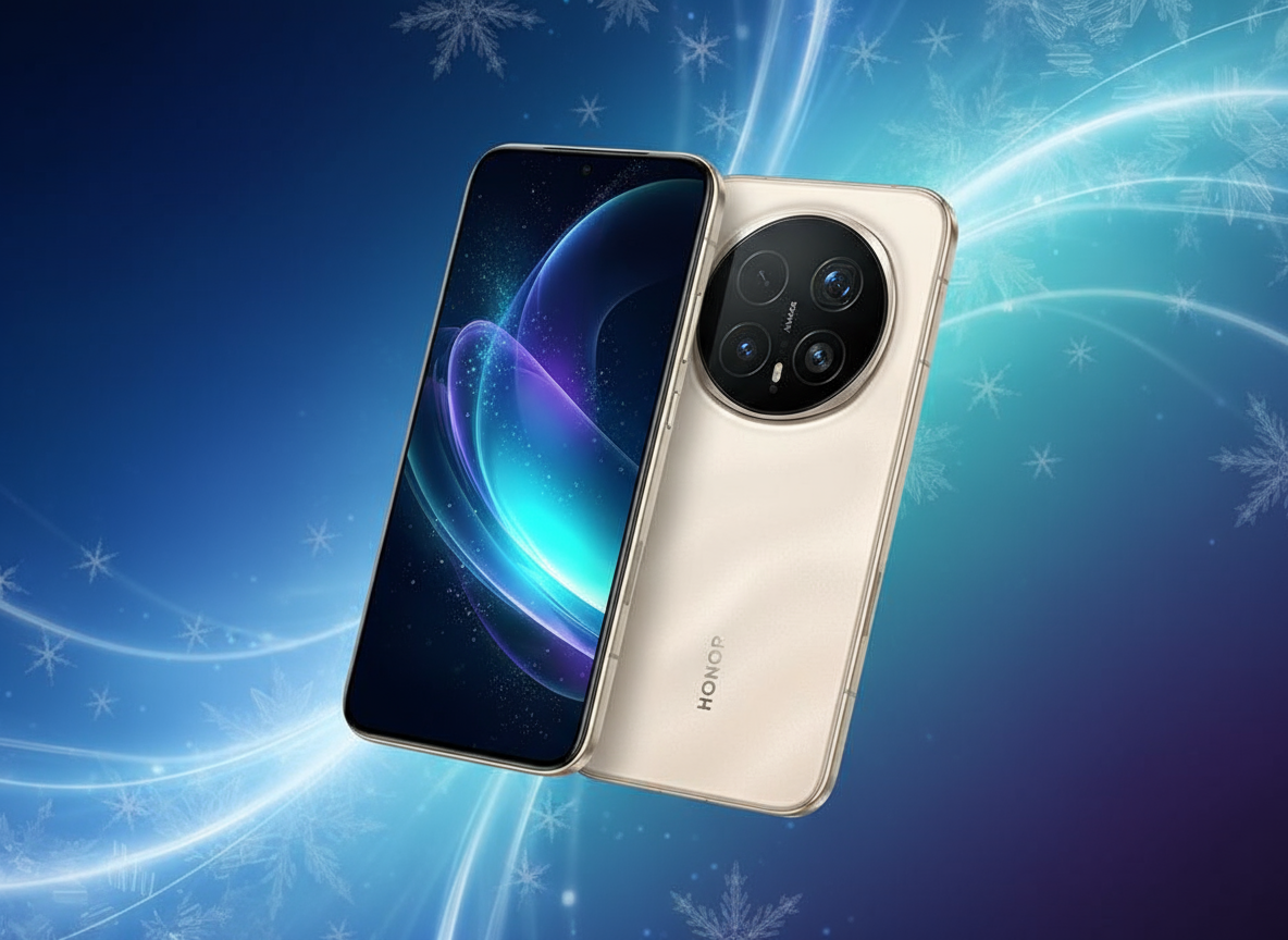 Honor Magic8 Pro flagship smartphone with 6.8-inch AMOLED display, Snapdragon 8 Gen 3 processor, 16GB RAM, 512GB storage, triple 50MP AI camera, and 5000mAh battery with 100W fast charging