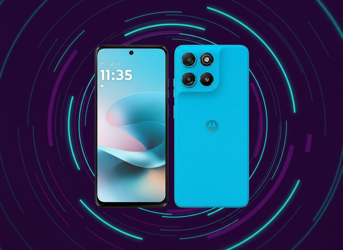 Motorola Moto G100 China variant with 6.7-inch FHD+ 90Hz display, Snapdragon 870 processor, Android 13, 64MP quad camera setup, 16MP dual selfie camera, and 5000mAh battery with 20W fast charging.