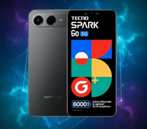 Tecno Spark Go smartphone with 6.6-inch HD+ display, Helio A22 processor, Android 13, 13MP dual rear cameras, 5000mAh battery, and stylish design.