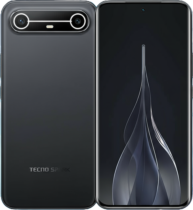 Tecno Spark Slim smartphone with 6.7-inch AMOLED display, slim design, MediaTek processor, Android 15, 50MP dual cameras, 5000mAh battery, fast charging, and 5G connectivity.