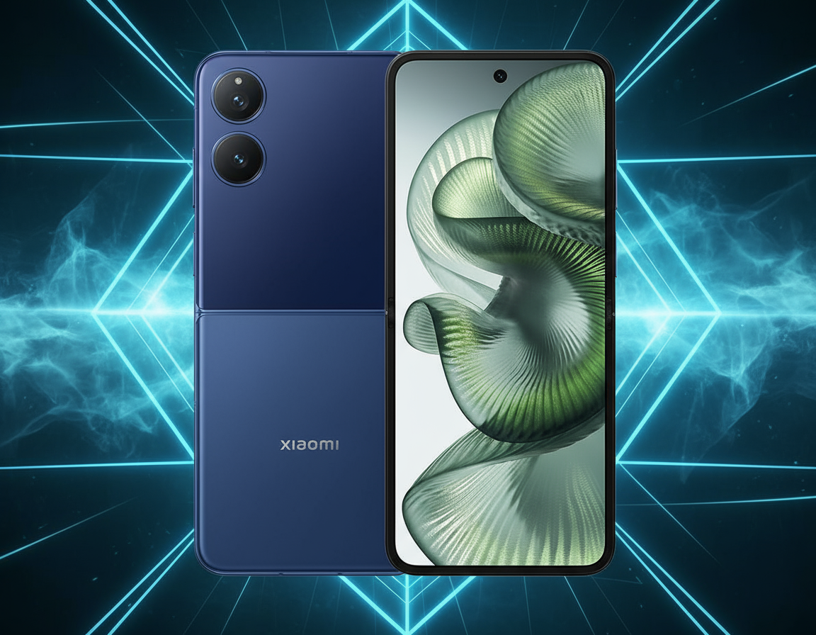 Xiaomi Mix Flip 2 foldable smartphone with 6.8-inch AMOLED main display, 3.5-inch cover screen, Snapdragon 8 Gen 3 processor, 50MP dual camera, 32MP selfie camera, and 4800mAh battery with 67W fast charging.