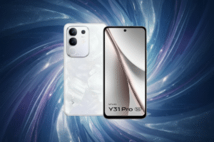 vivo Y31 Pro smartphone with 6.58-inch IPS LCD display, Snapdragon 680 processor, Android 12, triple 48MP rear cameras, 5000mAh battery, 18W fast charging, and 4G connectivity.