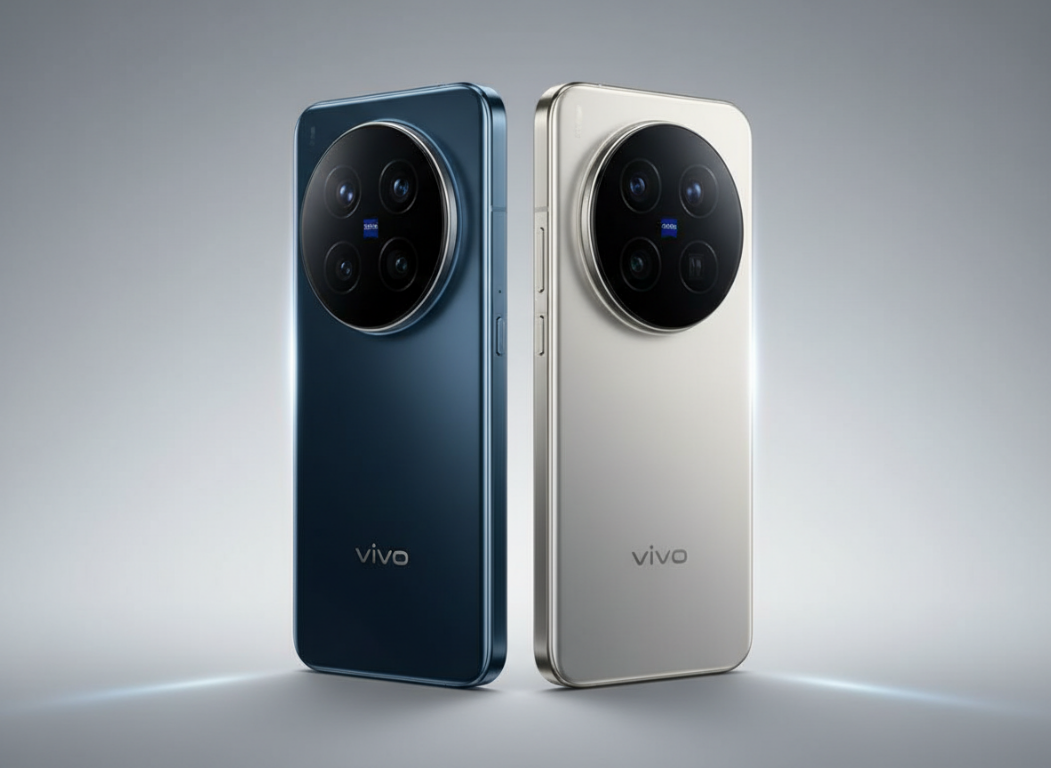 Vivo X300 and X300 Pro official press image showing rear camera design and premium finish